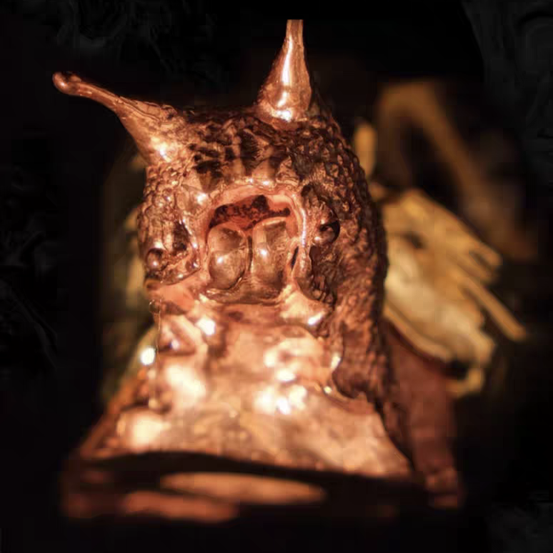 Cthulhu Eye Snail Figurine - Brass/Copper Desk Sculpture