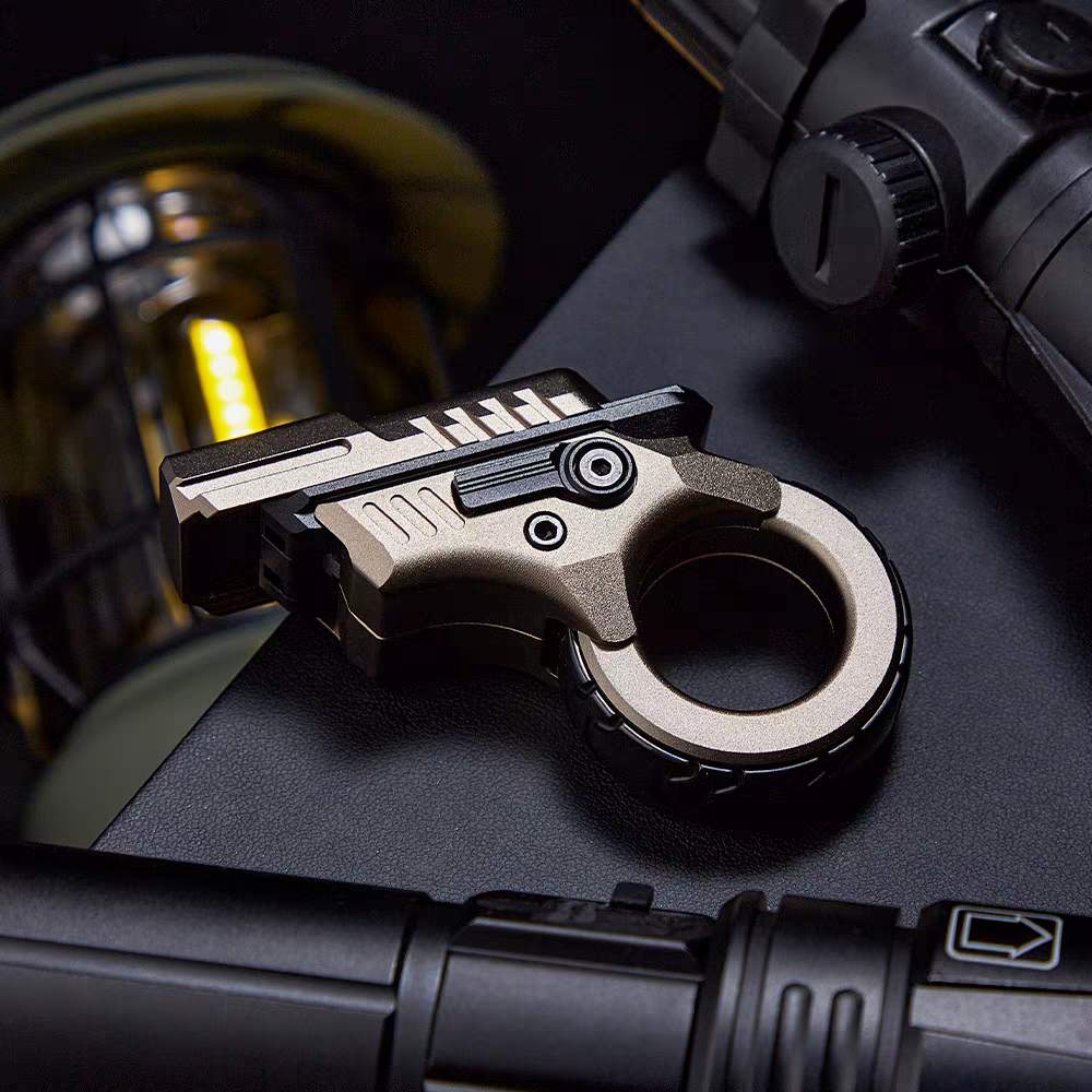 Stress Blaster Fidget Toy - Aluminum Alloy Mecha Gear Ring Spinner