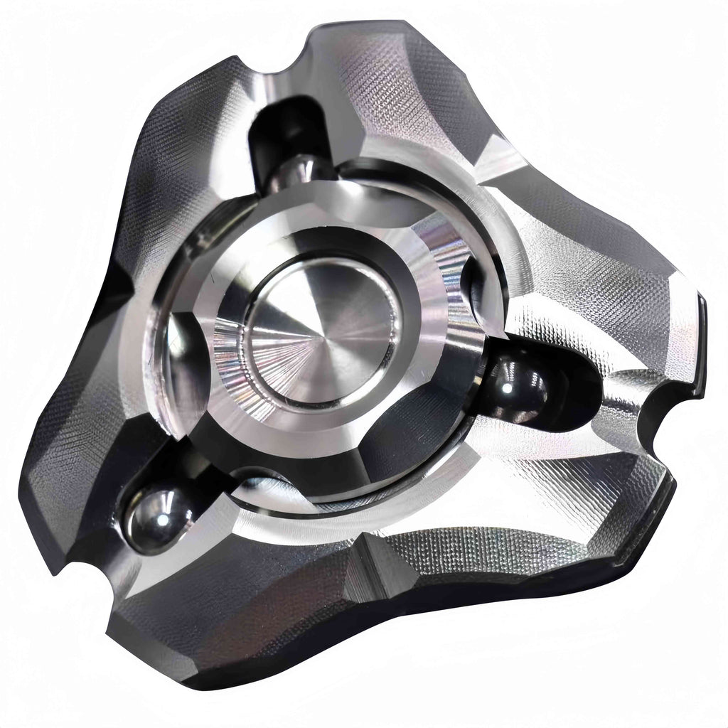 Shield Spinner Fidget Toy - Stainless Steel with Embedded Ball Bearings