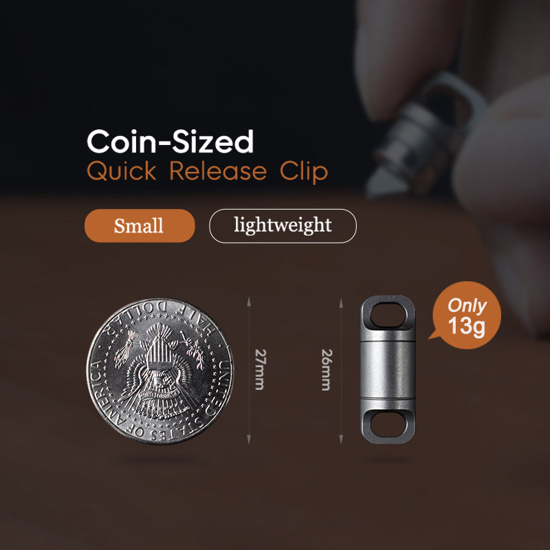 SnapCut Magnetic Titanium Quick-Release Keychain with Utility Cutter