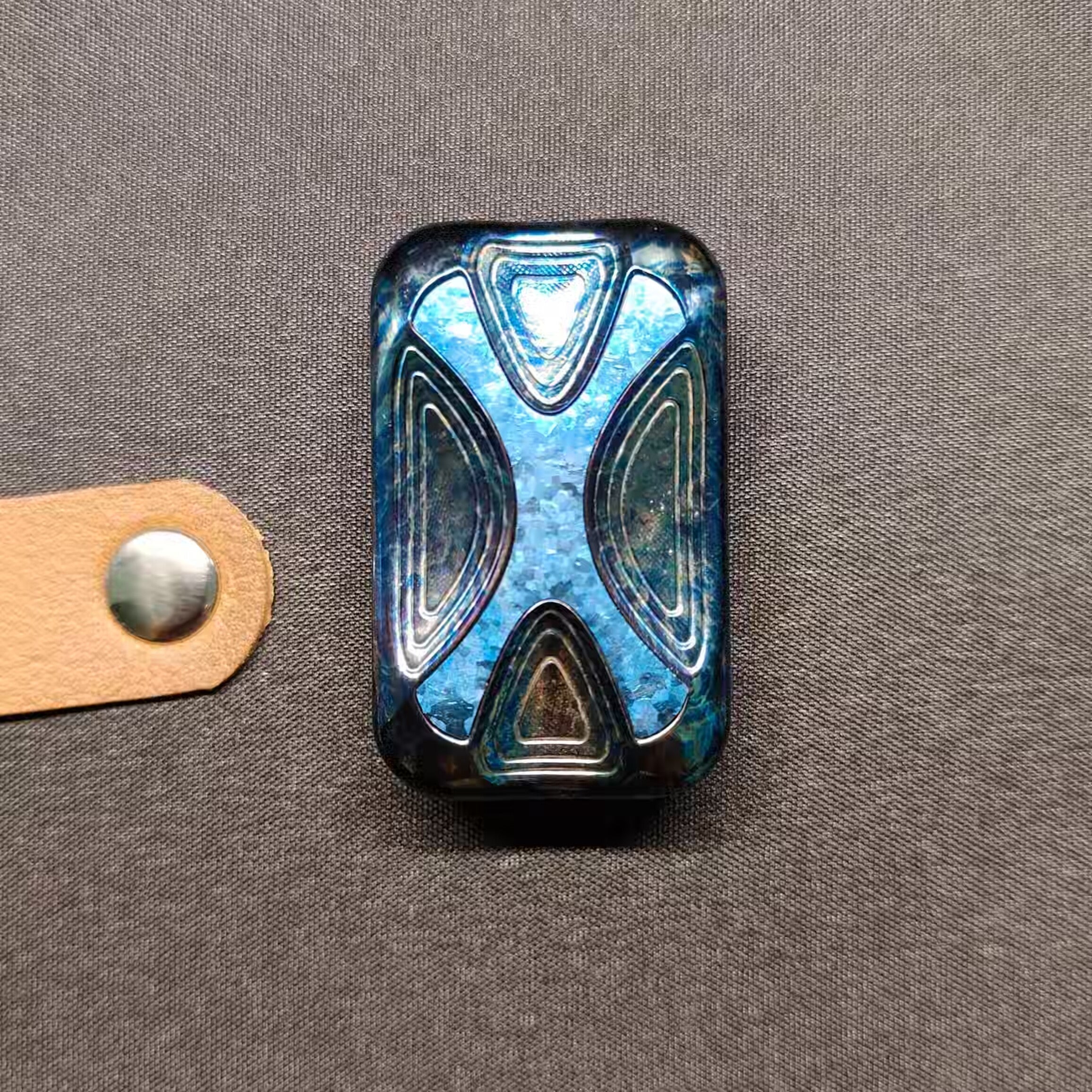 Fidget Slider Titanium Infinite Position Vibration Feedback - XX Brass Spring EDC Stress Relief