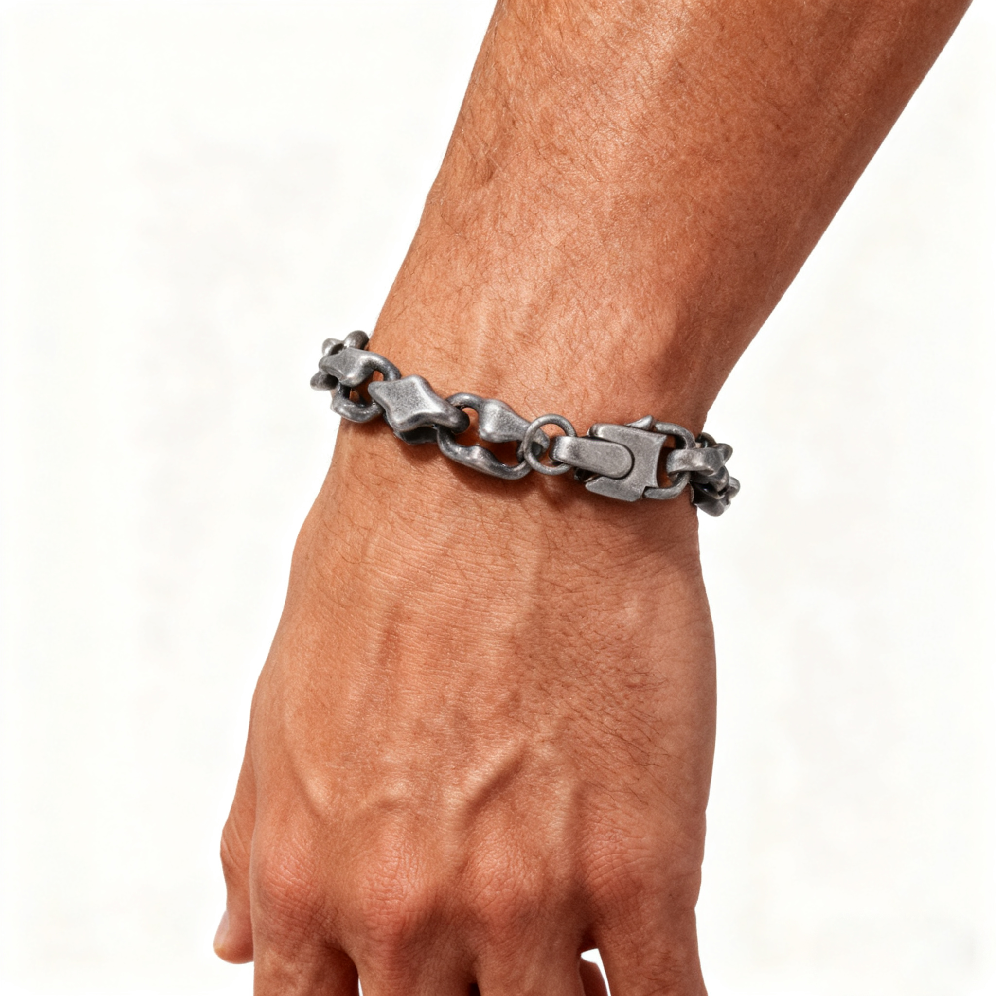 Midnight Starfall Bracelet Matte Titanium Steel Unisex Cuff - Hip-Hop Style with Non-Fading Finish