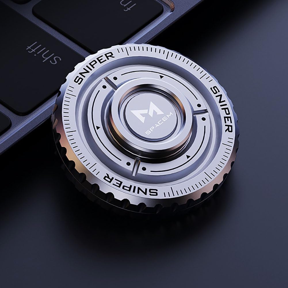 TriVortex 3-in-1 Stainless Steel Fidget Slider - Premium CNC Aluminum EDC Spinner