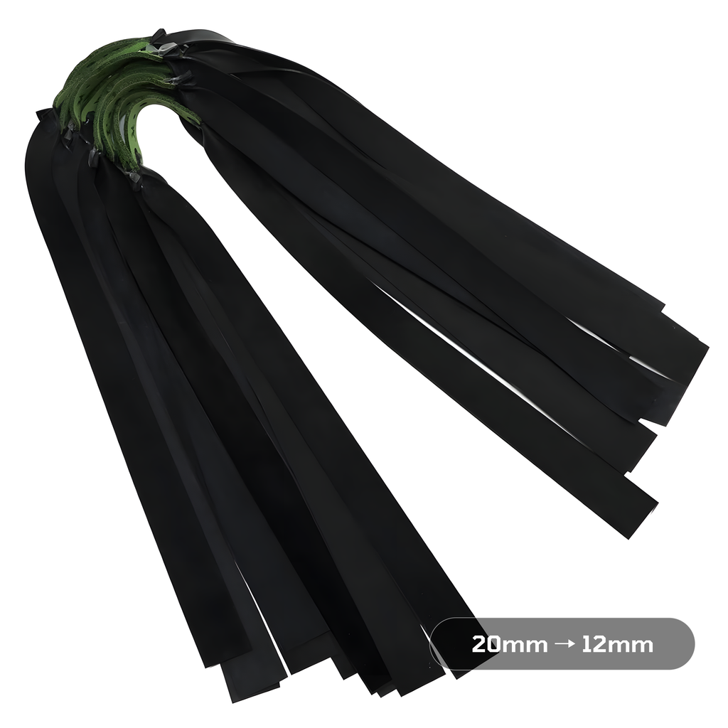 Powerful Slingshot Bands – 10-Pack 0.65mm Precision Flat Bands Tapered 20mm→12mm for Long-Range Shooting