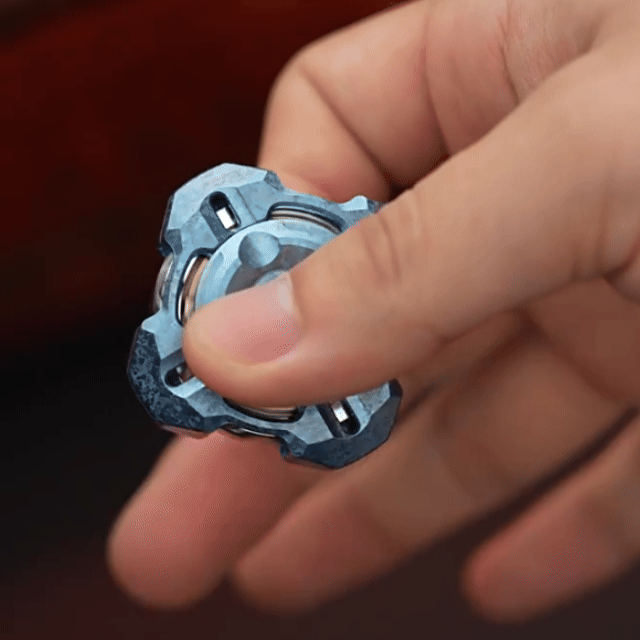 Nebula in Gyre M4 Mortise & Tenon Fidget Spinner - Four-Leaf Linkage