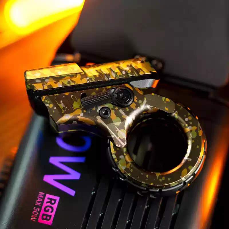 Stress Blaster Fidget Toy - Aluminum Alloy Mecha Gear Ring Spinner