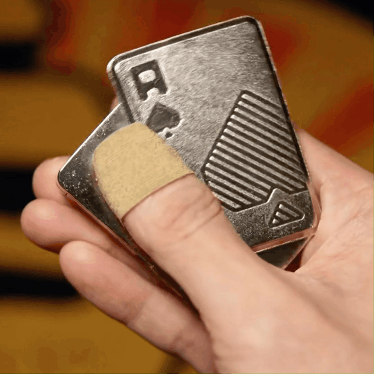 TriggerCards Stainless Steel Fidget Slider - Playing Card Design EDC Stress Relief Tool