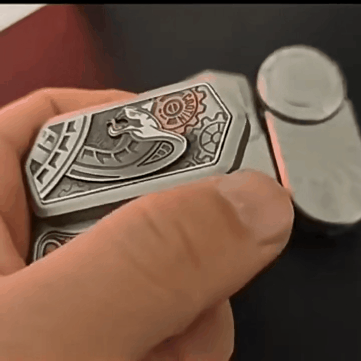 SlitherSonic Coin Whirl - Premium Metal Fidget Spinner with Acoustic Pop
