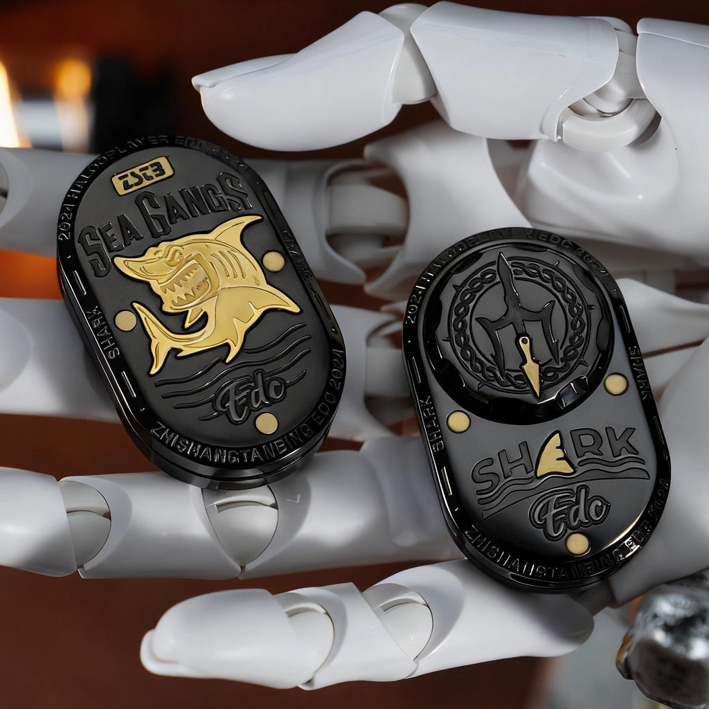 SharkPulse Precision EDC Fidget Toy - Multi-Track Slider with Mechanical Sound
