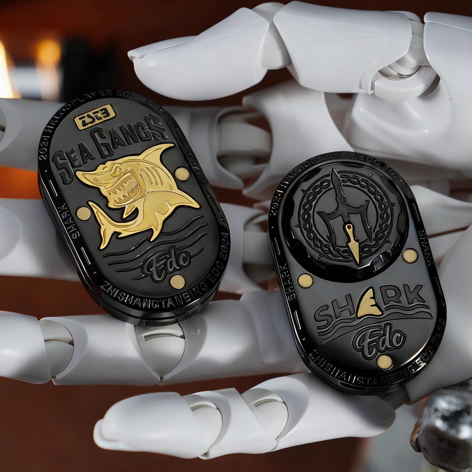SharkPulse Precision EDC Fidget Toy - Multi-Track Slider with Mechanical Sound