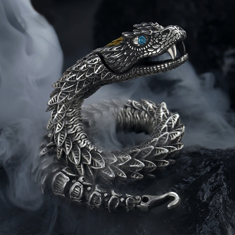 Dragon Bracelet – Jormungandr World Serpent Viking Gothic Hip Hop Rock Statement