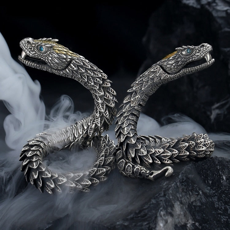 Dragon Bracelet – Jormungandr World Serpent Viking Gothic Hip Hop Rock Statement