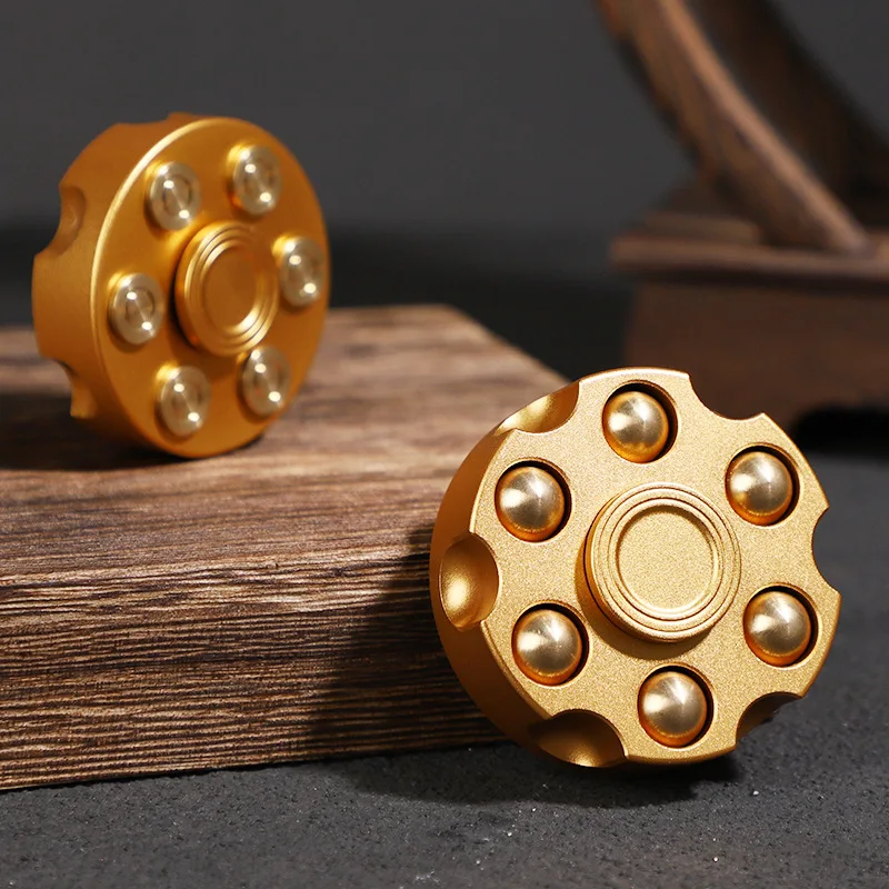 Spin Chamber Revolver Fidget Spinner - Metal EDC Stress Relief Toy
