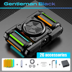 IronTrack Glow-in-Dark Metal Fidget Spinner - Zinc Alloy Tank Design with Moving Tracks EDC