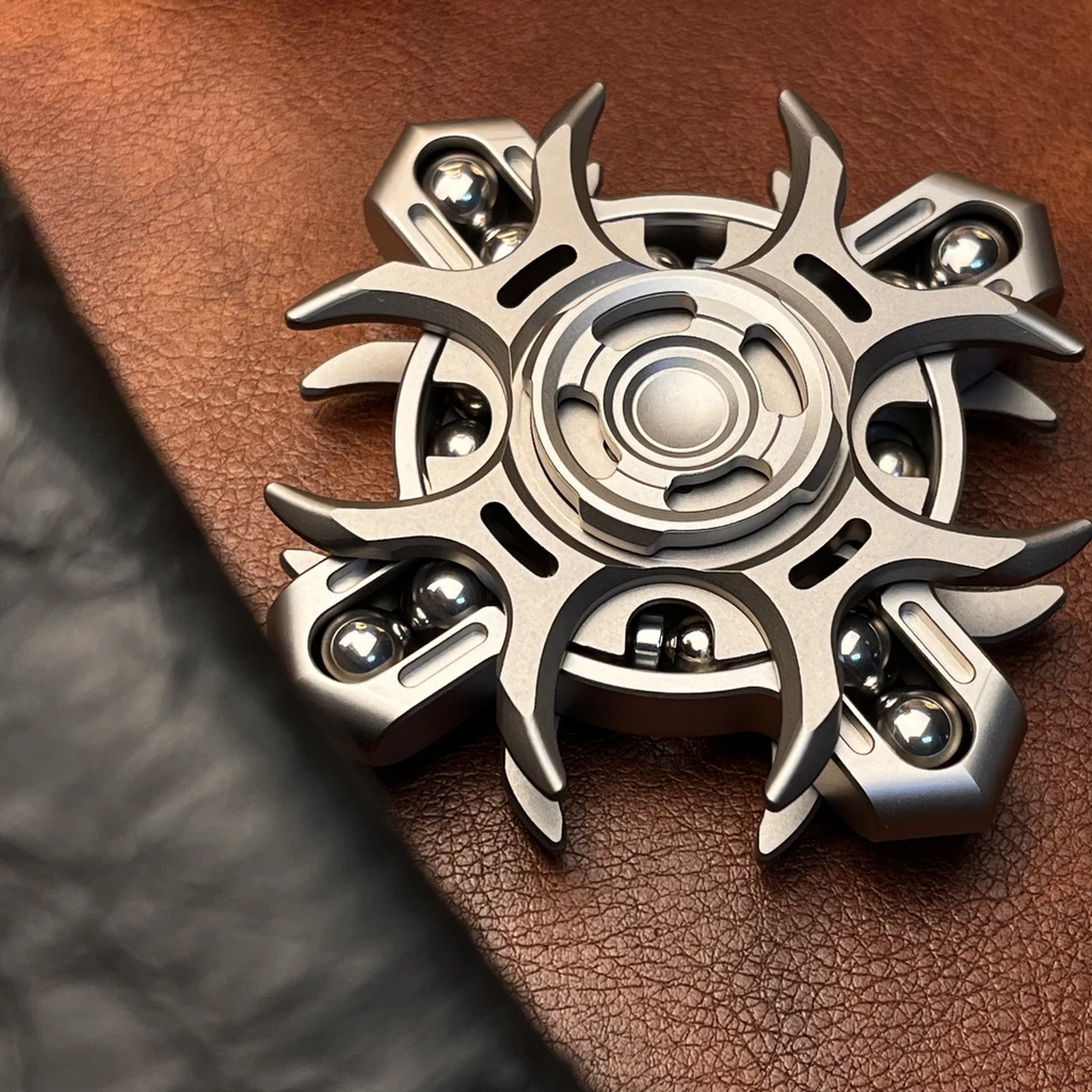 Fidget Spinner Titanium Tuning Fork Linkage - EclipseSpindle MOT Warp Effect Resonant Sound EDC