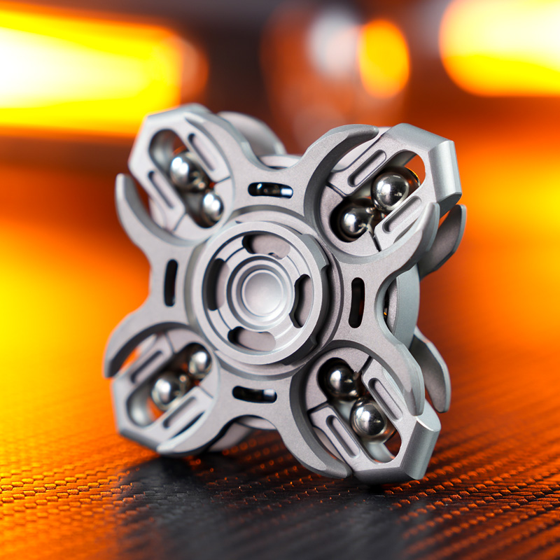 Fidget Spinner Titanium Tuning Fork Linkage - EclipseSpindle MOT Warp Effect Resonant Sound EDC