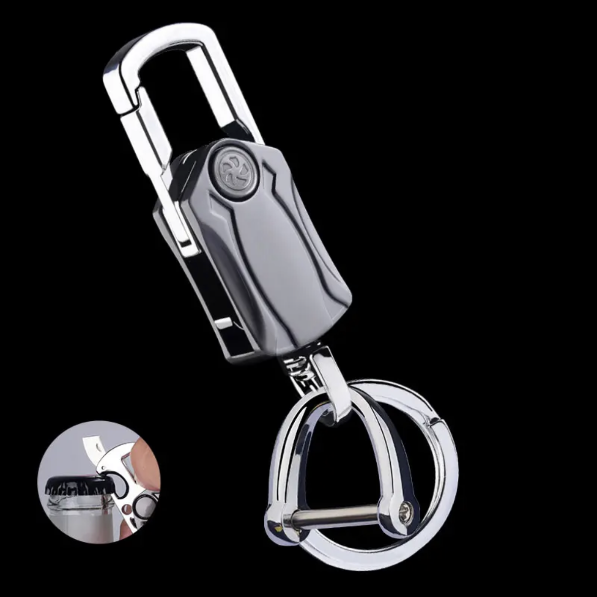 UniKey EDC Car Keychain Multi-Tool | Box Cutter, Fidget Spinner & Phone Stand