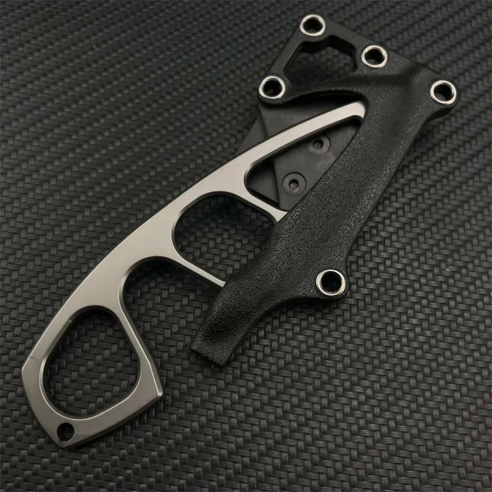 Fixed Blade Knife Camping Knife 440C Steel Titanium Oxide Coating Multi-Grip EDC Survival Knife