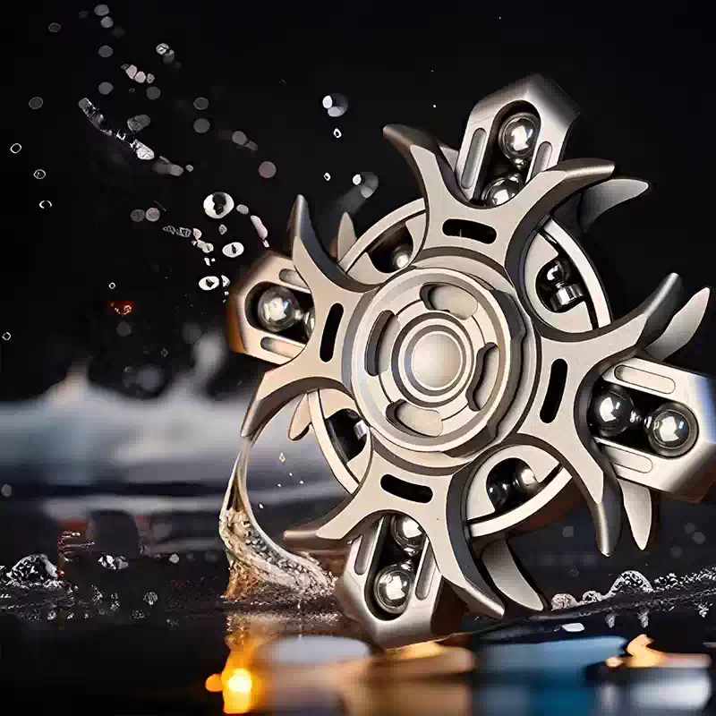 Fidget Spinner Titanium Tuning Fork Linkage - EclipseSpindle MOT Warp Effect Resonant Sound EDC