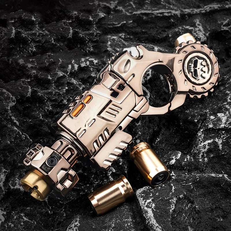 Fidget Toy Metal Blaster Soft Bullet Launcher Spinner - ClickCannon Pro Zinc Alloy Chameleon EDC