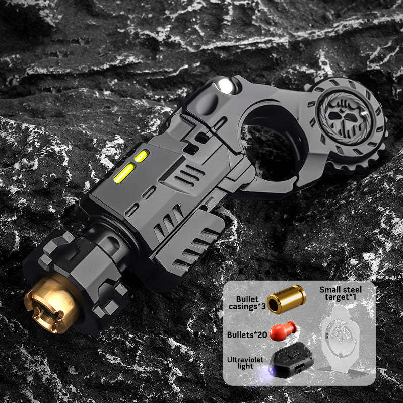 Fidget Toy Metal Blaster Soft Bullet Launcher Spinner - ClickCannon Pro Zinc Alloy Chameleon EDC