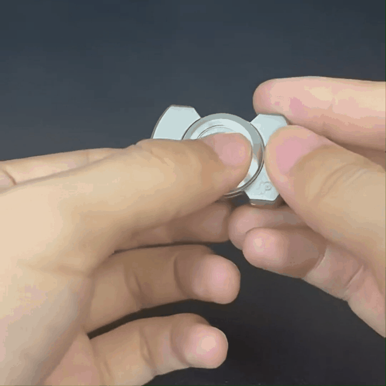 TripleFlow 3-in-1 Metal Fidget Spinner - Multi-Function EDC Focus Tool