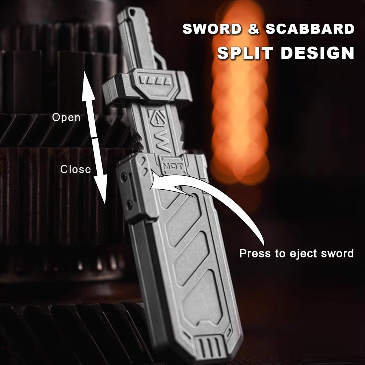Sky Breaker Metal Fidget Haptic Slider - Sword & Scabbard Press Mechanism
