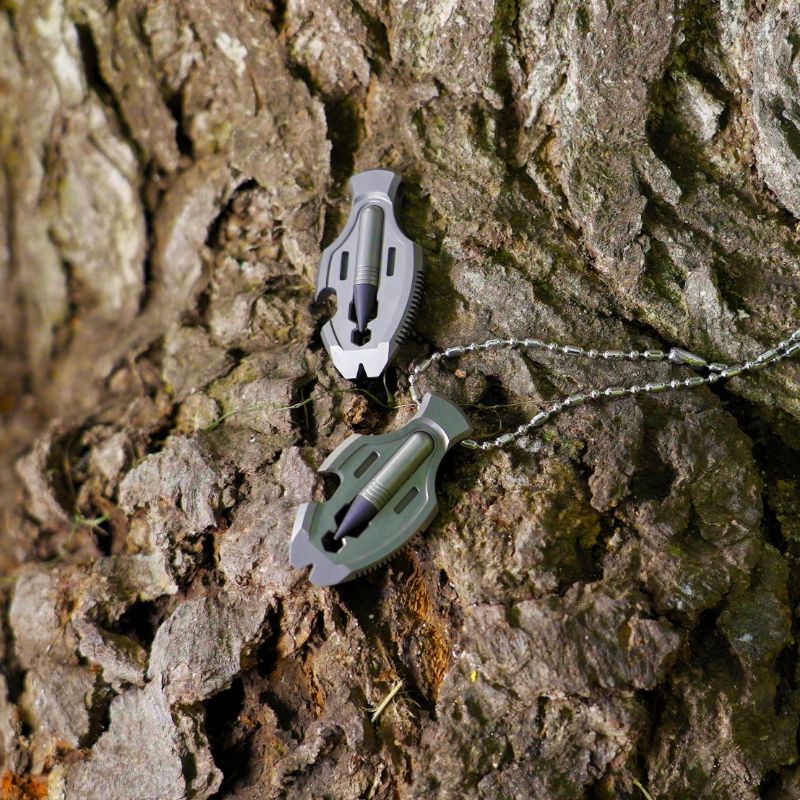 Flounder 1.0 Titanium EDC Pendant - Multi-Tool with Pen & Firestarter