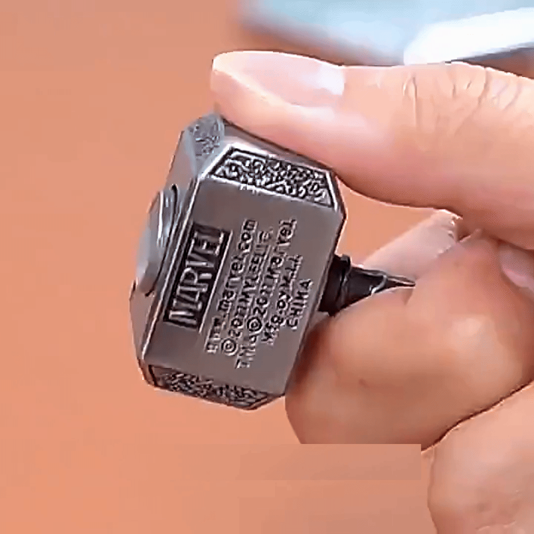 Thor's Spin Heavy Metal Fidget Spinner - Thor's Hammer Design with Ratchet Click EDC