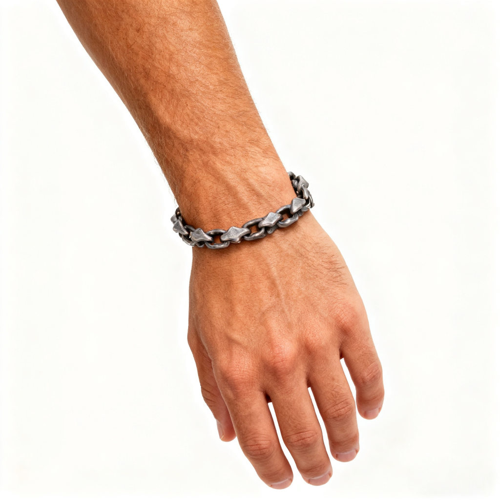 Midnight Starfall Bracelet Matte Titanium Steel Unisex Cuff - Hip-Hop Style with Non-Fading Finish