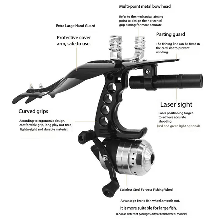 Slingshot for Adults – Angler Laser Fishing Slingshot with Reel & Darts for Outdoor Fishing