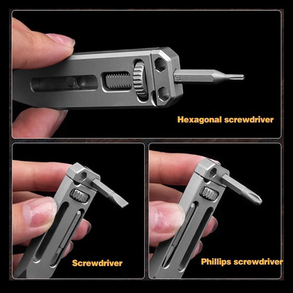The Alix Titanium Multi-Tool Pry Bar - 4-in-1 EDC Tool