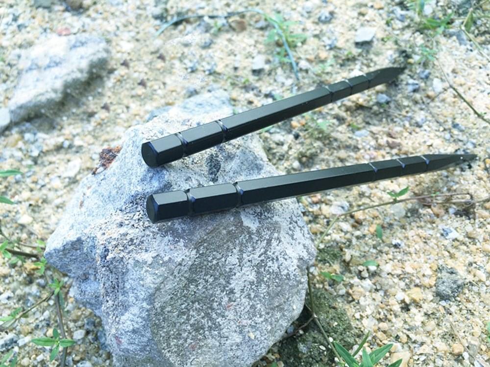 3Cr17 Steel Throwing Spikes - 3-Piece Set 59HRC Hardened with Nylon Sheath