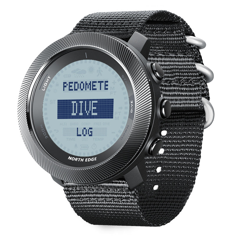 Military Tactical Watch 50M Waterproof Compass Altimeter Outdoor Hiking Camping Men