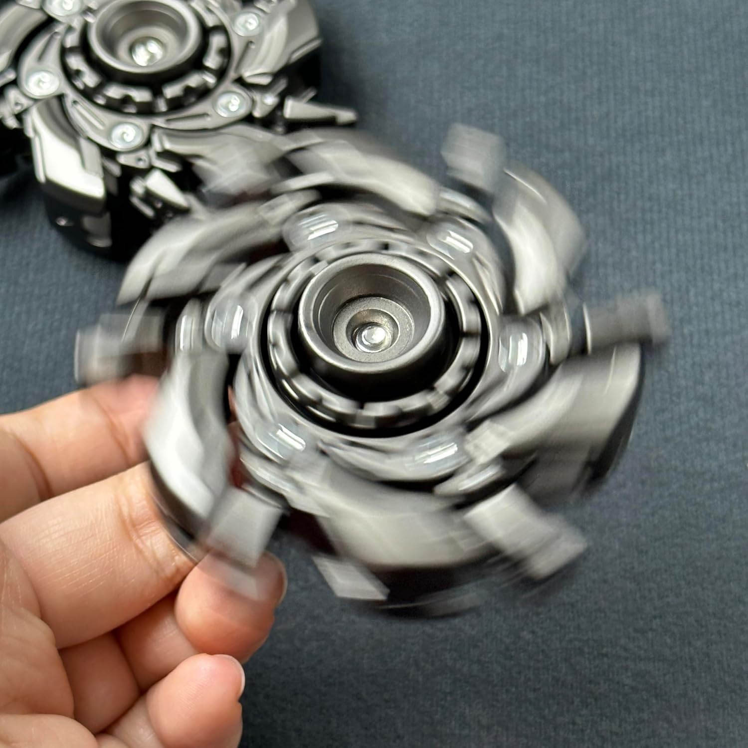 WarpFang Mecha Fidget Spinner | Stainless Steel EDC Stress Relief Toy