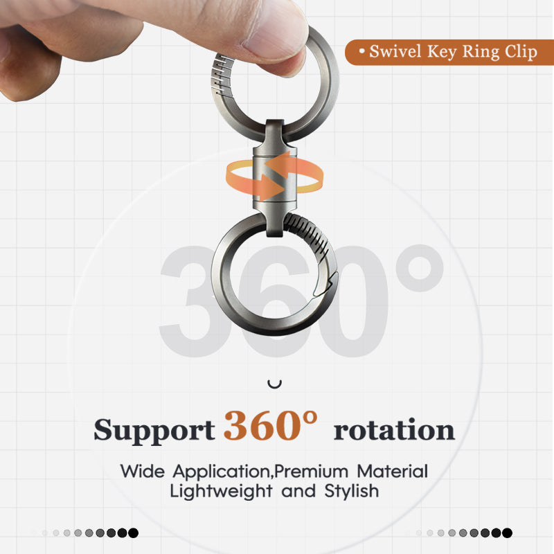 SnapCut Magnetic Titanium Quick-Release Keychain with Utility Cutter