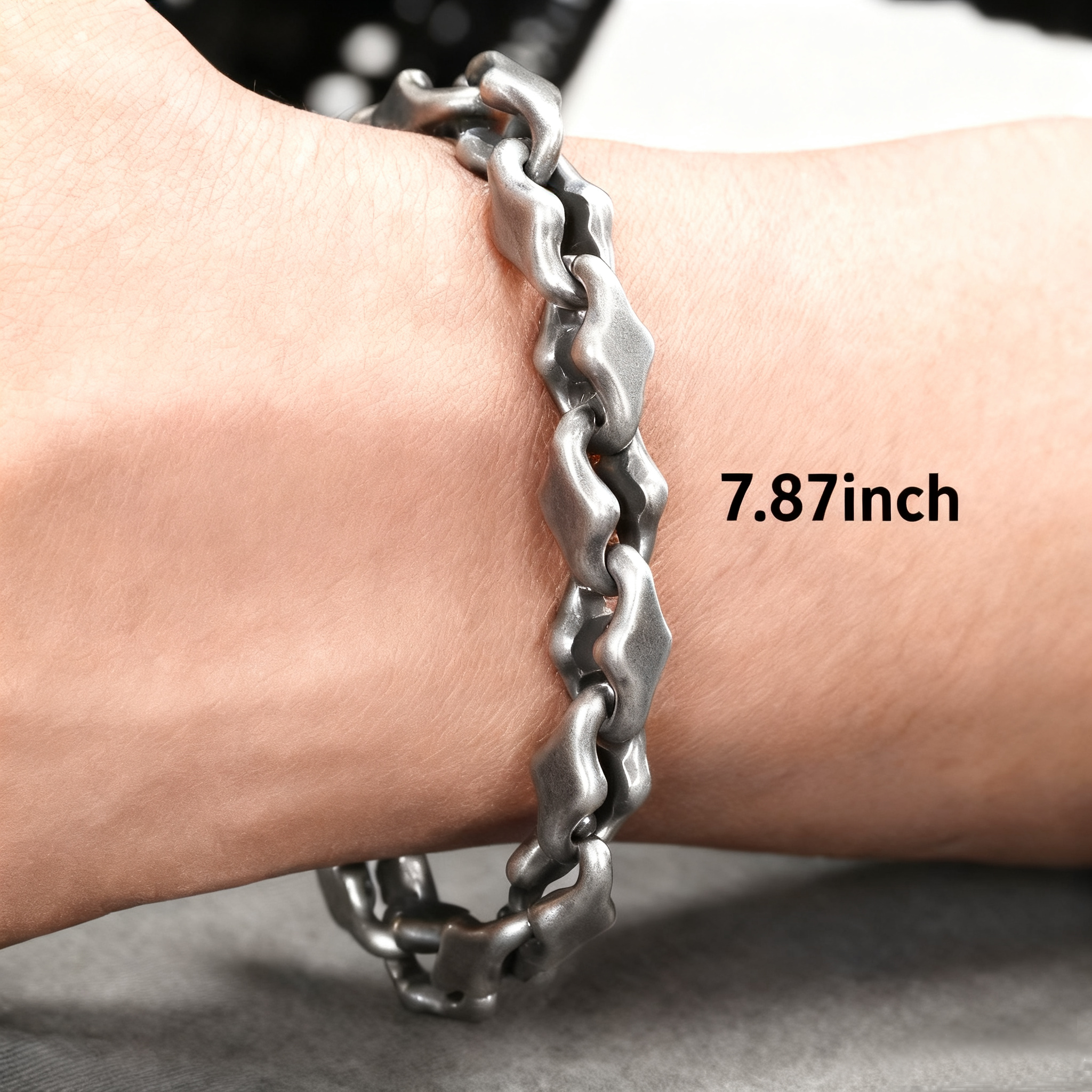 Midnight Starfall Bracelet Matte Titanium Steel Unisex Cuff - Hip-Hop Style with Non-Fading Finish