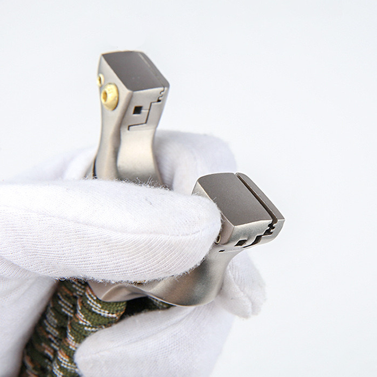 Powerful Slingshot – CNC Stainless Steel Paracord Handle with Fiber Optic Sight for Outdoor Shooting