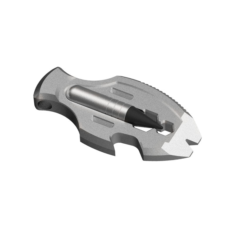 Flounder 1.0 Titanium EDC Pendant - Multi-Tool with Pen & Firestarter