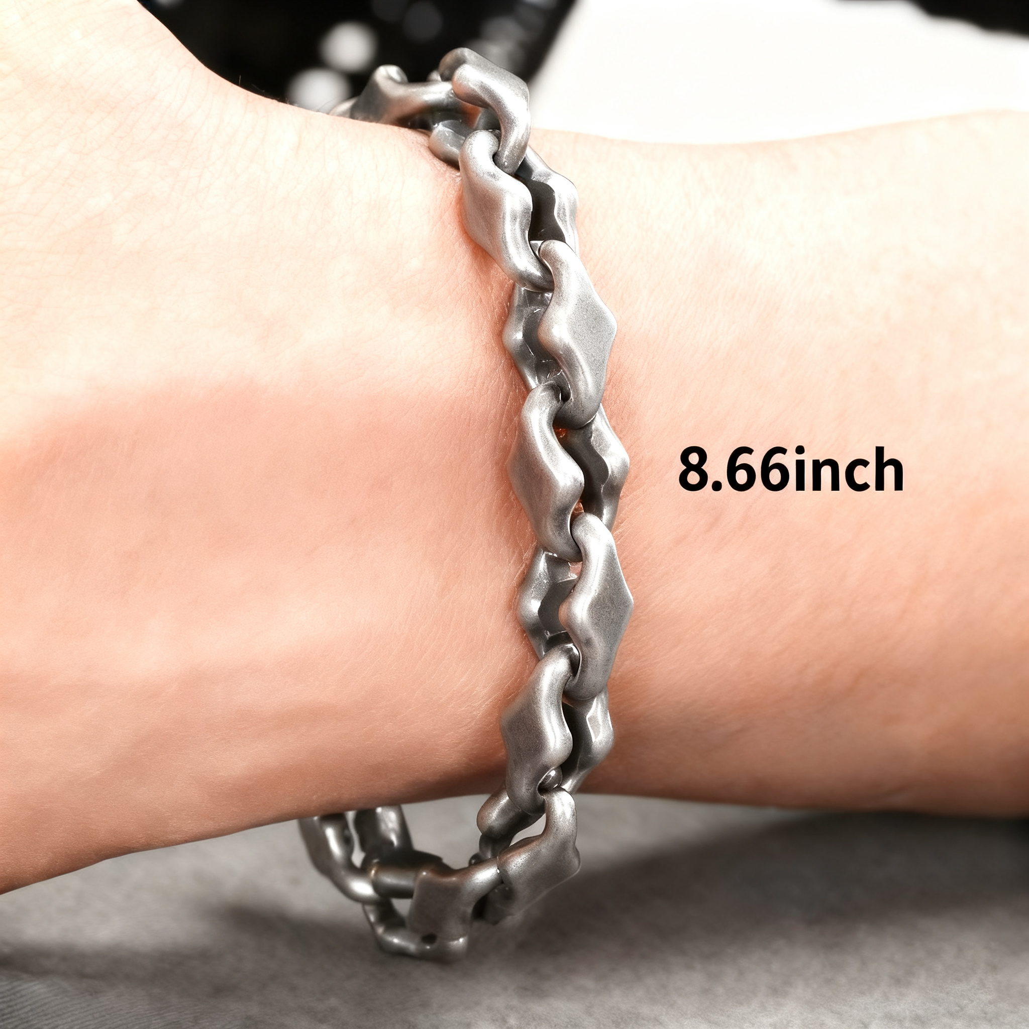 Midnight Starfall Bracelet Matte Titanium Steel Unisex Cuff - Hip-Hop Style with Non-Fading Finish