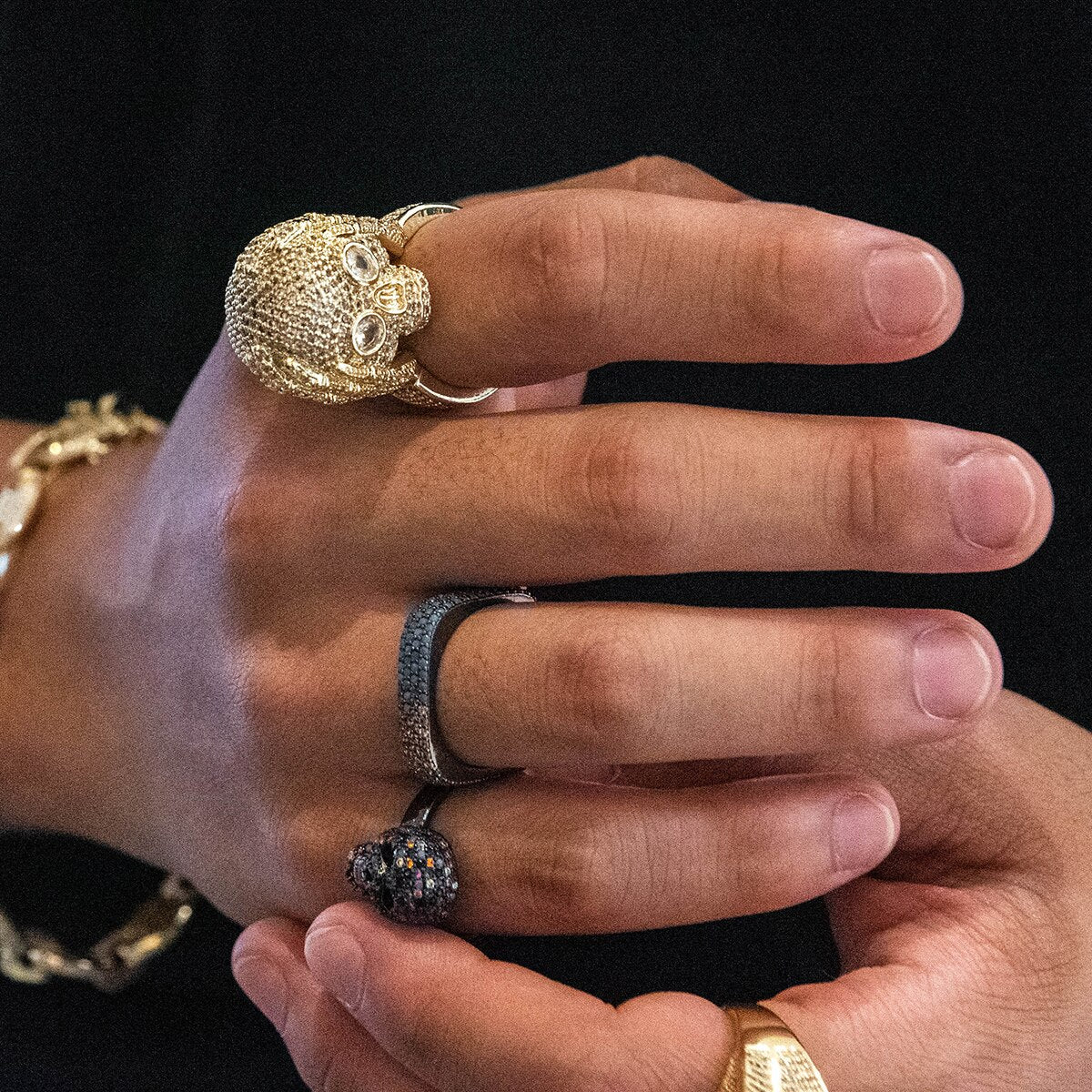 Skull Ring – Calavera CZ Crystal Iced Out Bling Gothic Punk Statement Ring