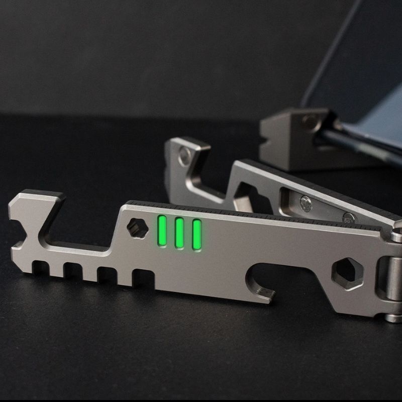 AceStand Titanium Foldable EDC Phone Stand | Multi-Functional Portable Stand