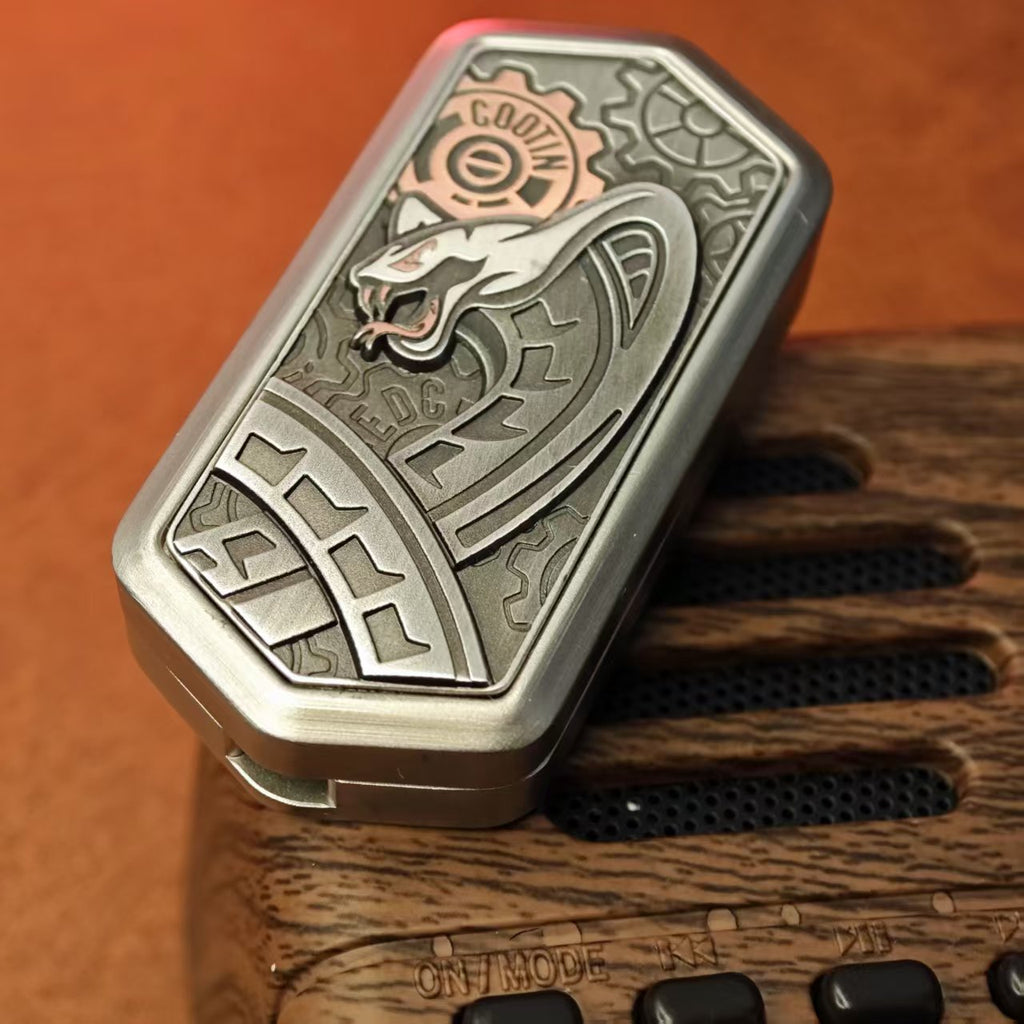 SlitherSonic Coin Whirl - Premium Metal Fidget Spinner with Acoustic Pop