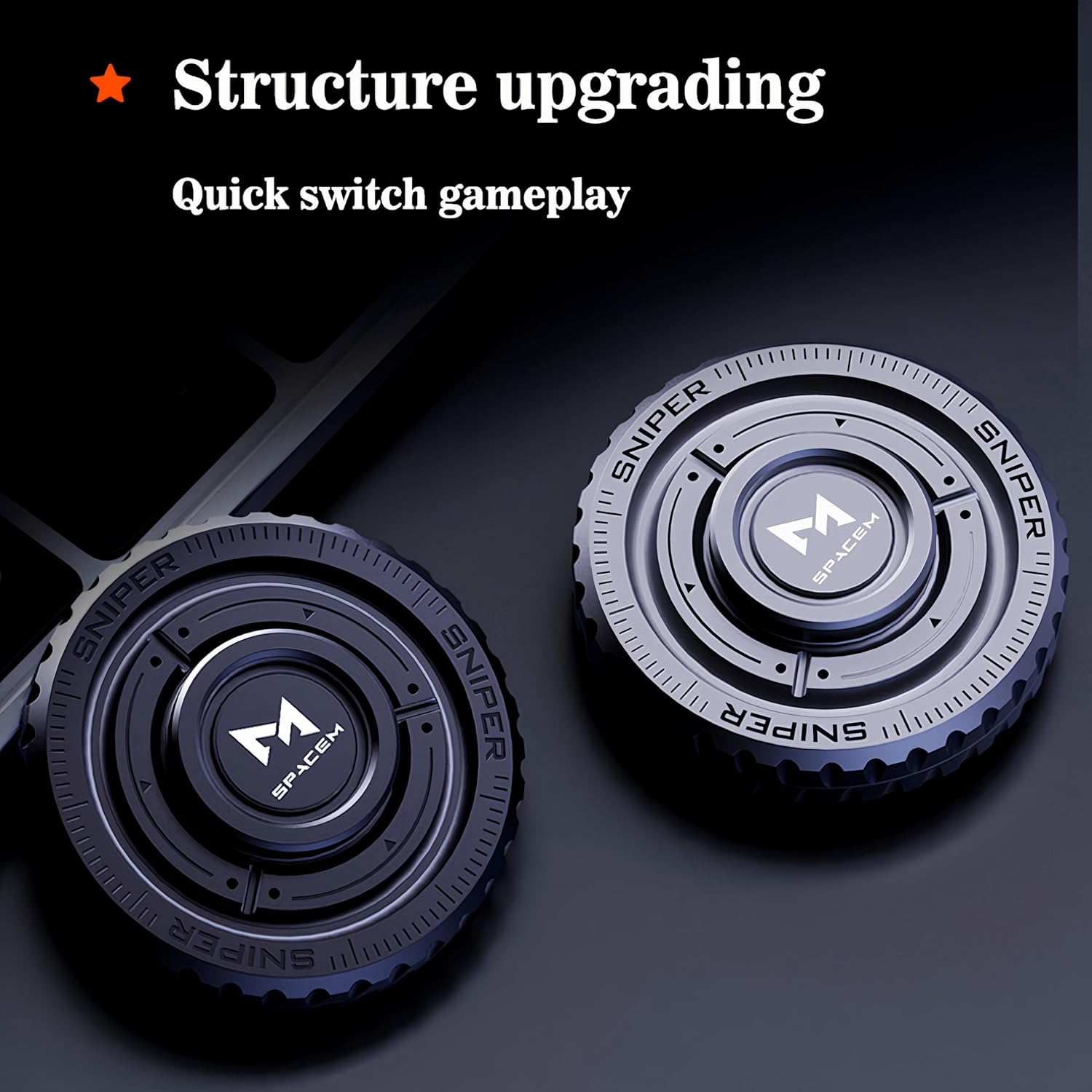 TriVortex 3-in-1 Stainless Steel Fidget Slider - Premium CNC Aluminum EDC Spinner
