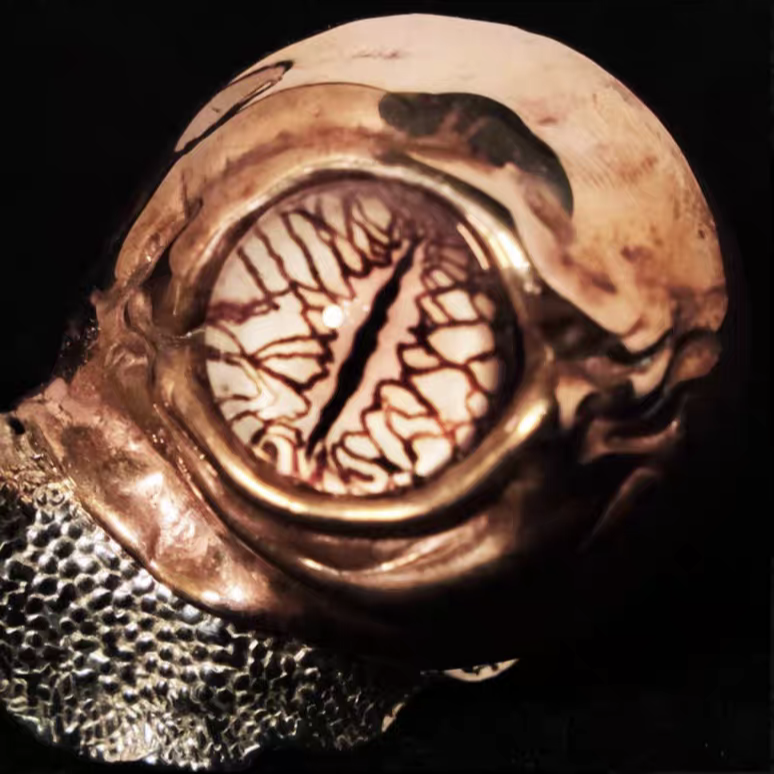 Cthulhu Eye Snail Figurine - Brass/Copper Desk Sculpture