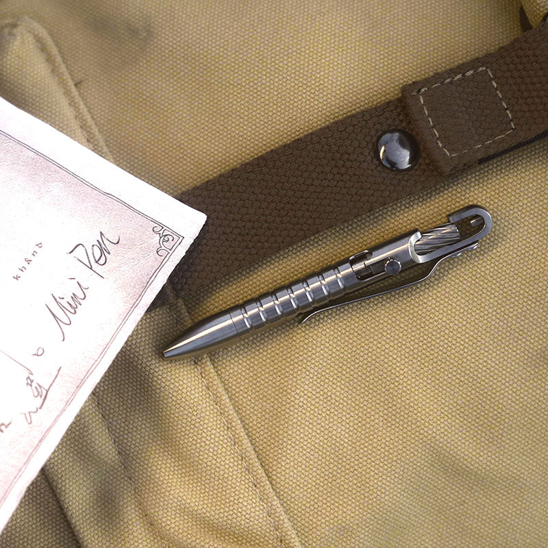 Ultimate GR5 Titanium Bolt Action Pen - Waterproof EDC with Secure Hook