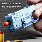 Fidget Toy 3-in-1 Ratchet Spinner Launcher - Fold n Fire Alloy Glock Colt EDC Stress Relief