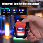 Arc Lighter USB Lighter Double Arc Rechargeable Windproof Rotary Fidget Lighter EDC Gift Lighter