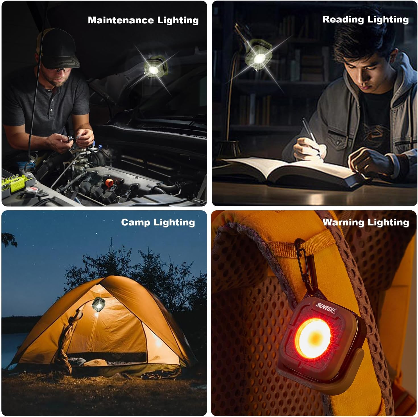 RuggedCompass Keylight - 500LM Rotating Keychain Flashlight with 4 Color Temps