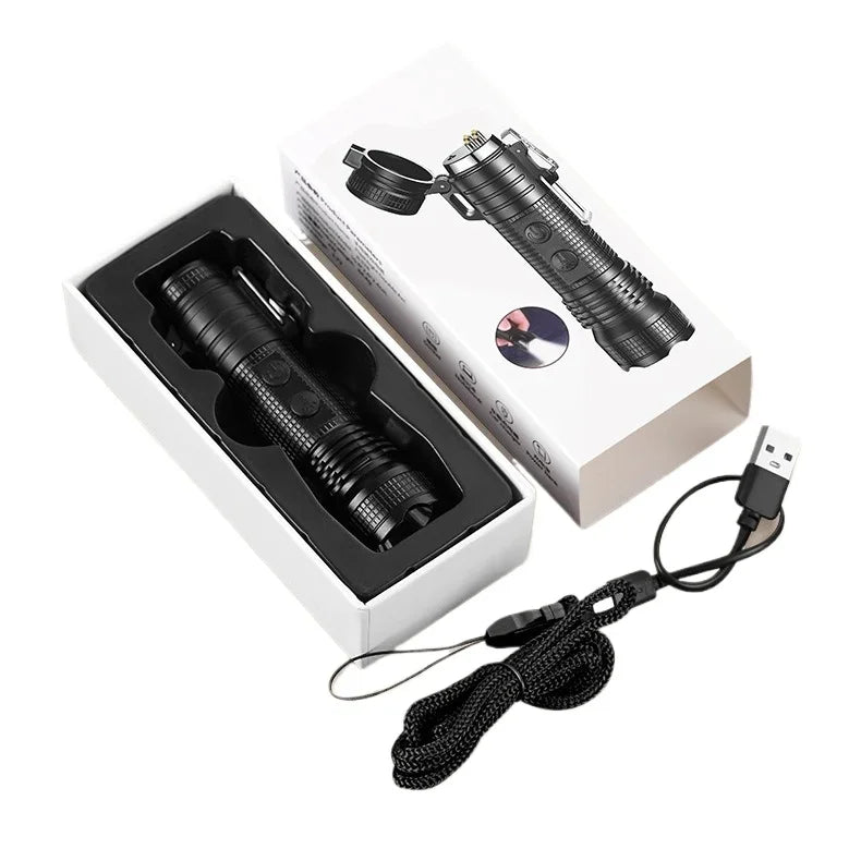 Triple-Thunder Dual Arc Plasma Lighter & LED Flashlight - Waterproof USB Rechargeable EDC
